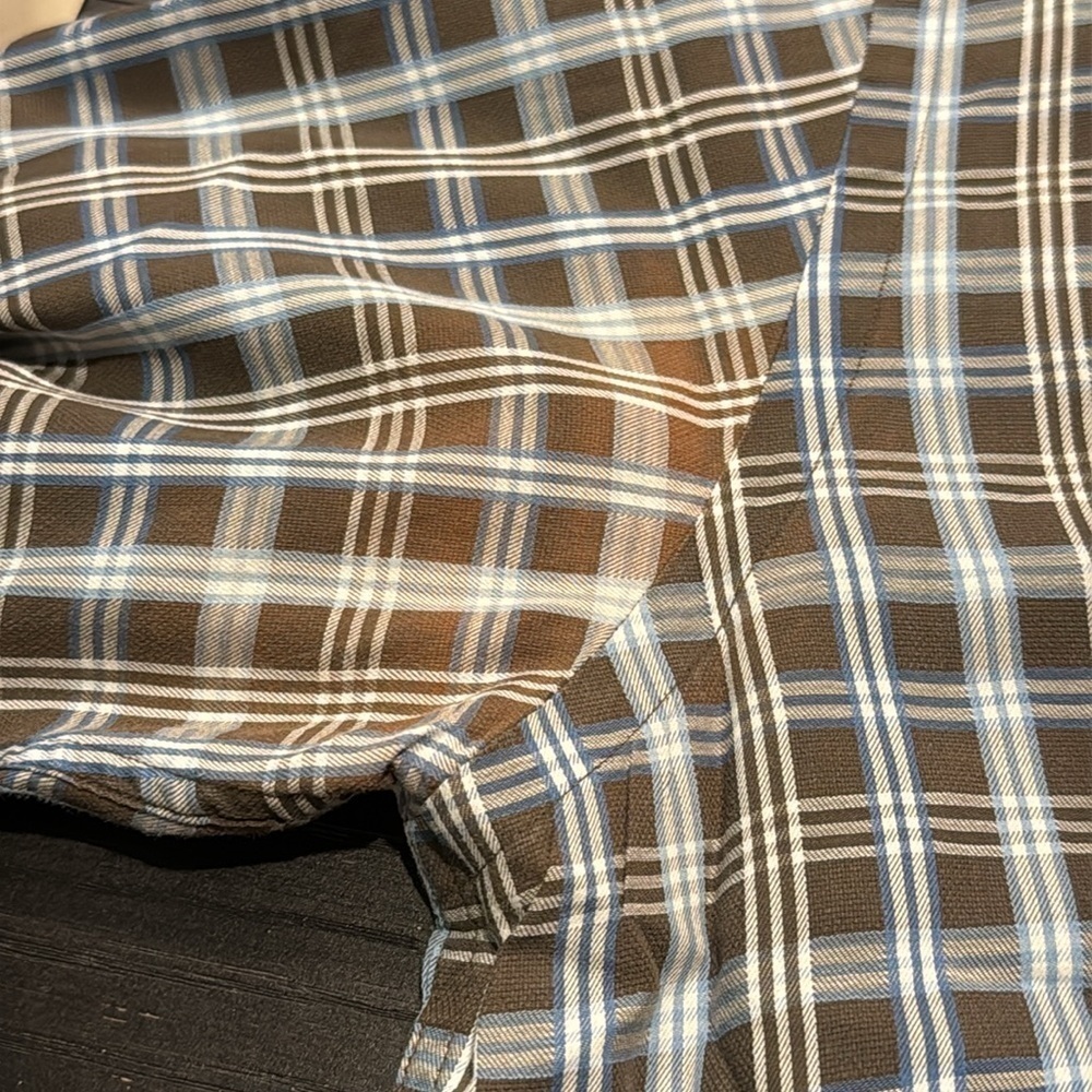 TD Thomas Dean Men’s Extra Large Button Down Dress Dress Plaid Long Sleeve - Picture 6 of 7